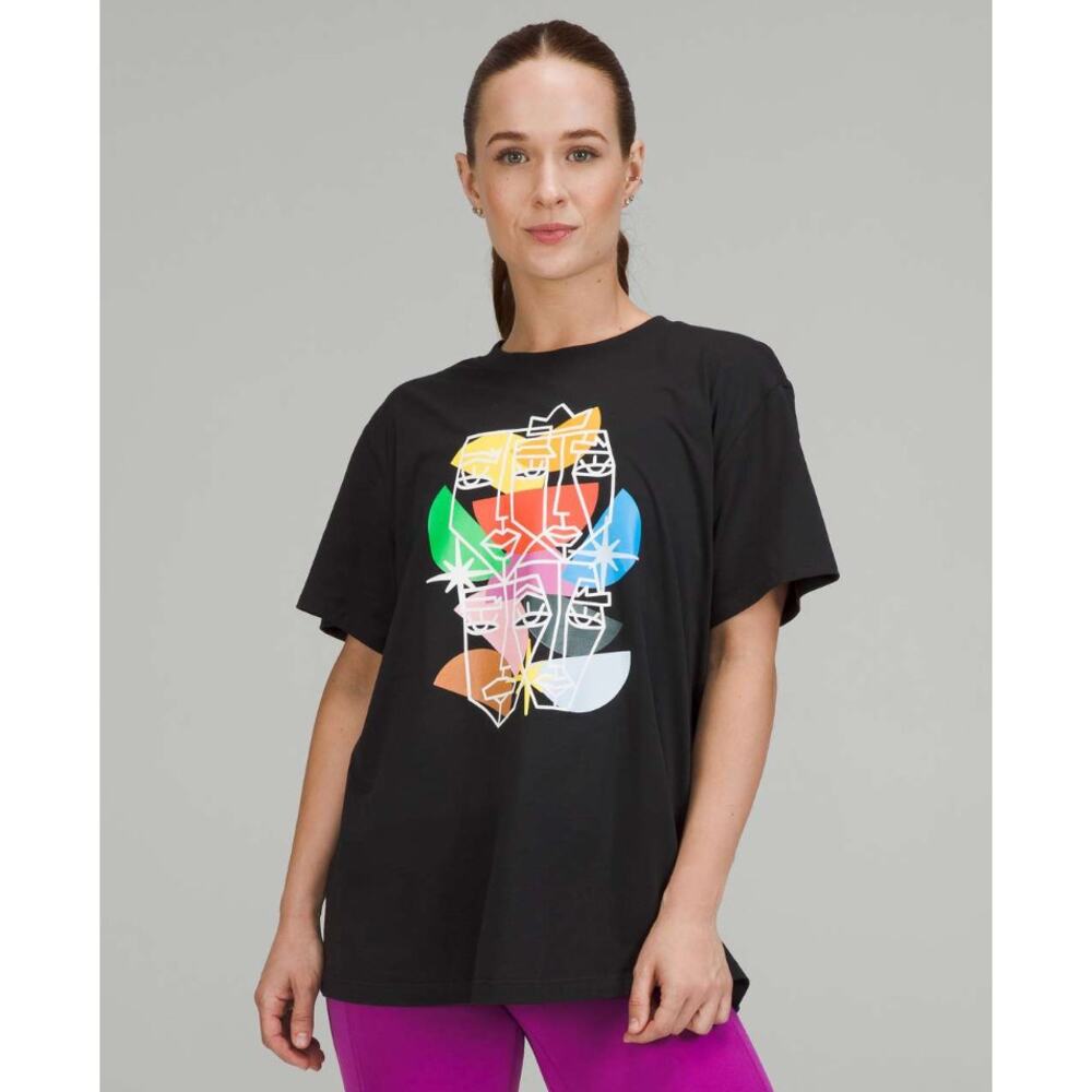 Women's Lululemon All Yours Cotton T-Shirt *Pride Black 6